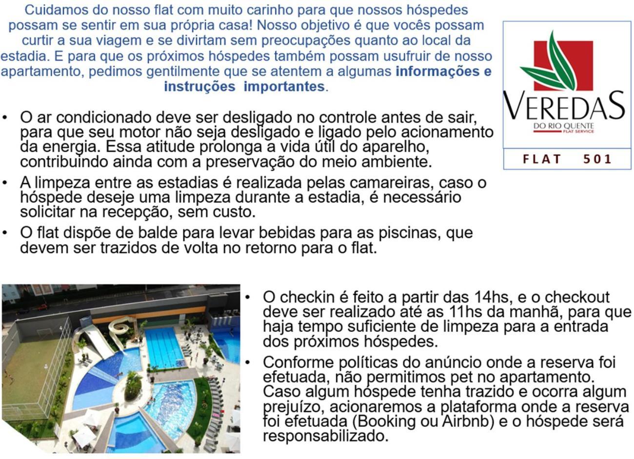Flat 501 - Condominio Veredas Do Rio Quente - Diferenciado Com Ar Na Sala E No Quarto Exterior foto